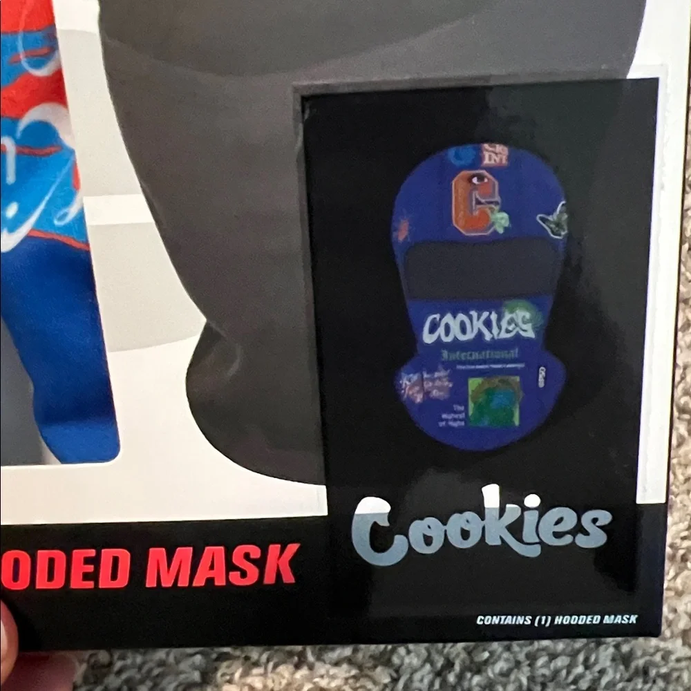 PSD Blue and Red Cookies Hooded Mask